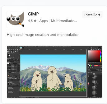 Gimp im Store